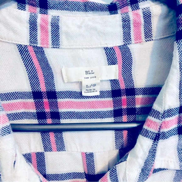 [BLL NEW YORK] Plaid Button Down Shirt - Picture 3 of 6